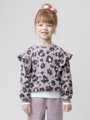 Свитшоты для девочки, артикул: КР 302870, цвет: фиолетовый