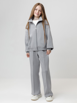 Брюки для девочки, артикул: КР 400878, цвет: серый