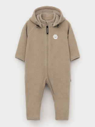 Комбинезон для девочки, артикул: ФЛ 60011/1 ГР, цвет: бежевый